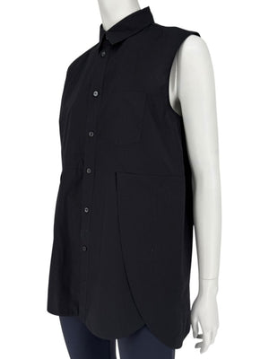 Marni Black Cotton Sleeveless Button-Front Shirt – Size IT 42