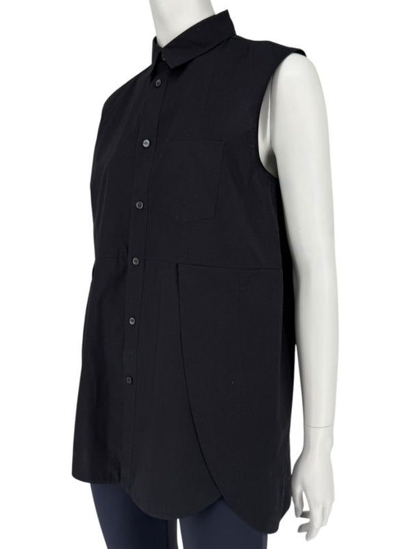 Marni Black Cotton Sleeveless Button-Front Shirt – Size IT 42