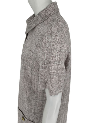 Rosetta Getty Textured Knit Collared Mini Dress – Size M