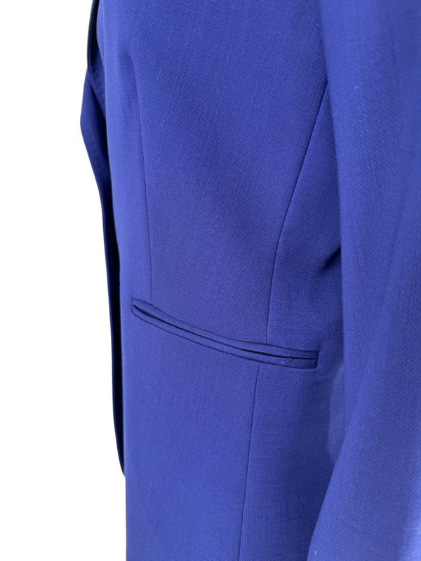 Max Mara Blue Virgin Wool Blend Pant Suit – Size US 12