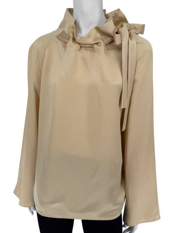 Rosetta Getty Champagne Satin Blouse – Size 6