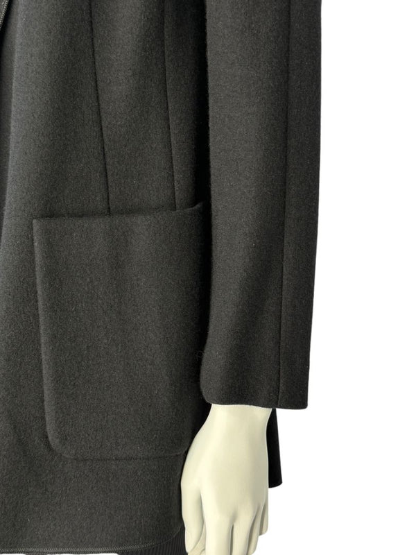 Agnona Black 100% Cashmere Open-Front Coat – Size IT 46 / US 10- NEW