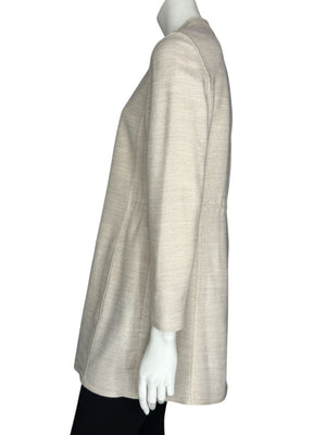 Akris Beige Open-Front Long Jacket – Size US 10