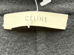 Céline 100% Cashmere Long Black Coat – Size FR 36