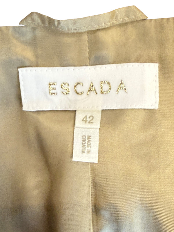 Escada Beige Wool-Silk Blend Two-Piece Suit – Size 42 (Blazer & Pants)