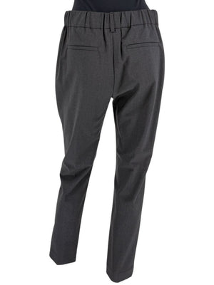 Brunello Cucinelli Charcoal Grey 100% Silk Pants – Size IT 44 / US 8