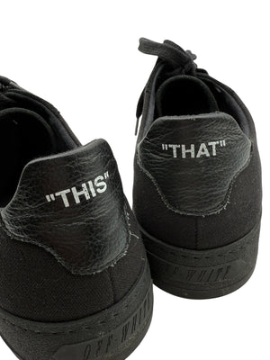 Off-White 2.0 Low Top Sneakers in Black & Blue Suede – Men’s Size 42 EU