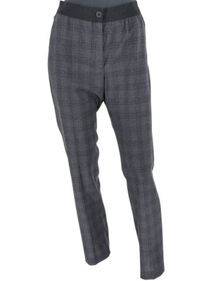 Akris Punto Grey Wool Suit with Purple Fleck Detailing – Size US 10