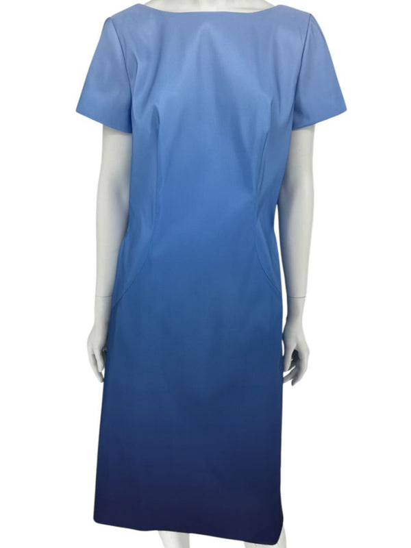 Pamella Roland Blue Ombré Cocktail Dress – Large