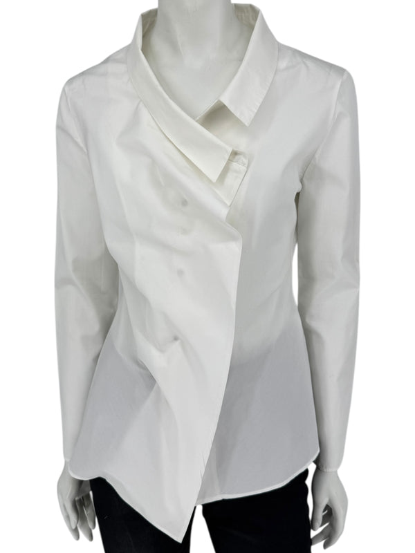 Jil Sander White Sculptural Front Shirt – Size IT 38