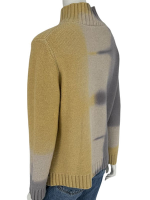 Lafayette 148 New York Wool-Cashmere Ombre Mock Neck Sweater – Size L