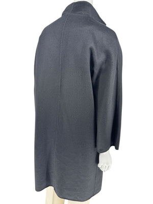 Max Mara Women’s Black 100% Wool “Cucito a Mano” Coat – Size 4