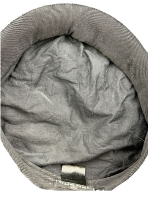 CHANEL Black Tweed Newsboy Cap with Signature Chain Trim