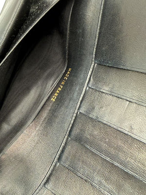 CHANEL Vintage Patent Leather CC Long Wallet – Black