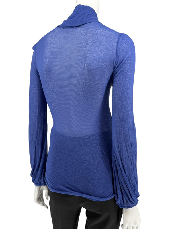 Custo Barcelona Textured Bouclé Knit & Sheer Sleeve Sweater – Size Small