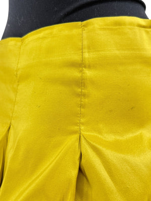 Pauw Amsterdam Chartreuse Silk Sculptural Skirt – Size 3