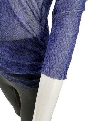 Jean Paul Gaultier Maille Femme Printed Mesh Top - Large