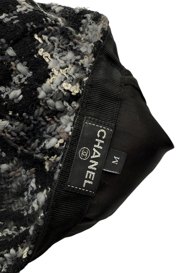 Chanel Black Tweed Hat - Medium