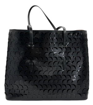 Alaïa Large Mina Tote In Black Leather with Pouch