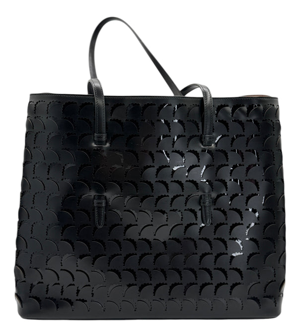 Alaïa Large Mina Tote In Black Leather with Pouch