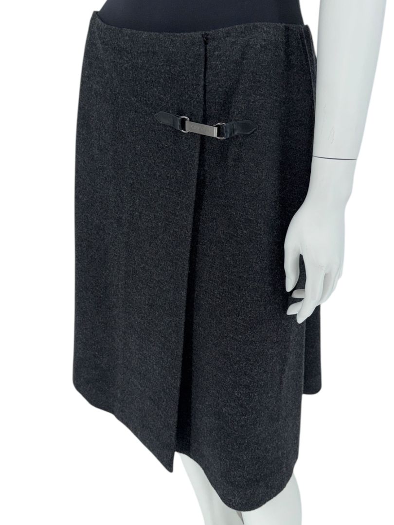 Chanel Identification Line Wool Blend Skirt - Size 42
