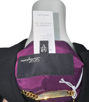 Les Copains Classic Black Wool Pant Suit – Size IT 48 (US 12)