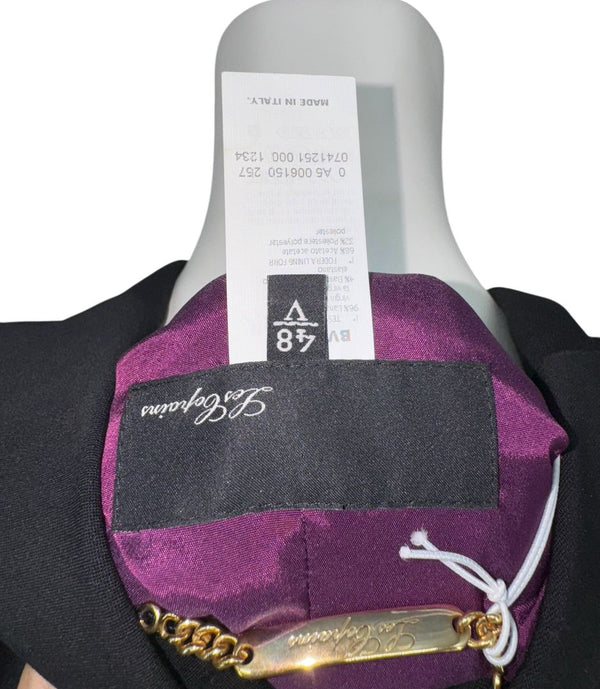 Les Copains Classic Black Wool Pant Suit – Size IT 48 (US 12)