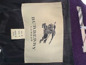 Burberry London Wool & Cashmere Trench Coat – Deep Purple US 12