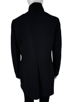 Akris Punto Black Honeycomb Zip Jacket - Size 10