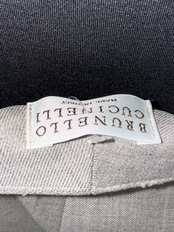 Brunello Cucinelli Grey Virgin Wool Trousers - Size IT44