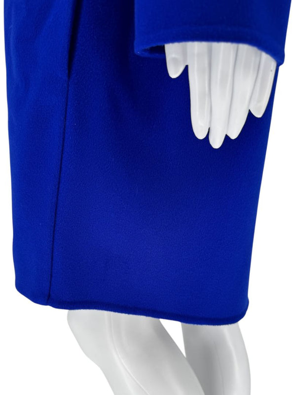 Akris Electric Blue Cashmere Coat - Size 6