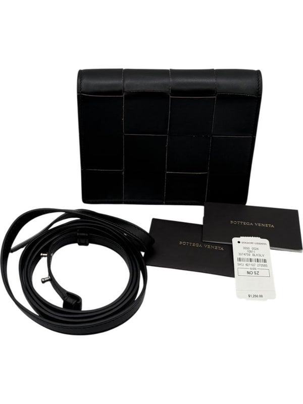 Bottega Veneta Black Lambskin Intrecciato Mini Bag