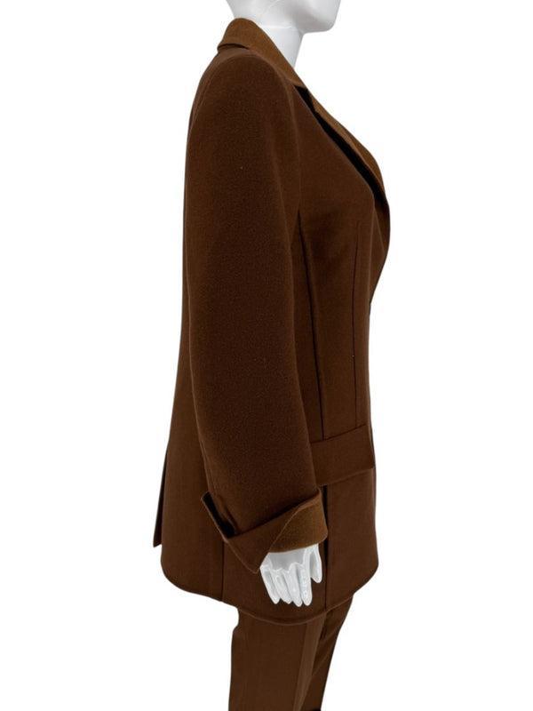 A-K-R-I-S- Camel Wool-Cashmere Blazer & Tapered Pant Suit – Size 10