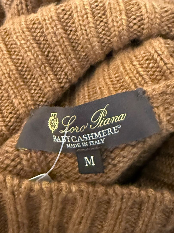 Loro Piana Baby Cashmere Ribbed Turtleneck Sweater – Size M