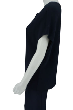 The Row Navy Cap-Sleeve Top & Pull-On Pant Set – Size Small