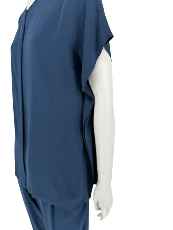 Loro Piana Blue Silk-Blend Lounge Set – Size 46