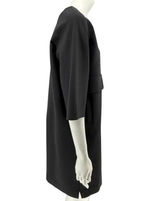 Max Mara 'Cucito a Mano' Black Wool Cocoon Dress – Size IT 40 (US 4/6)
