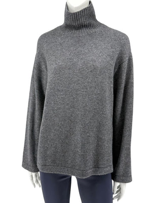 S MaxMara Charcoal Wool-Cashmere Turtleneck Sweater – Size S
