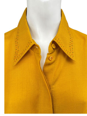 Gabriela Hearst Golden Birch Embroidered Shirt – Size IT 46