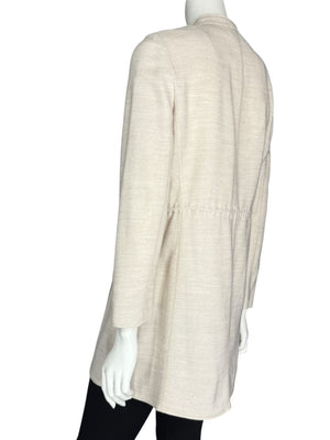Akris Beige Open-Front Long Jacket – Size US 10