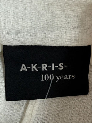 Akris White Textured Cotton-Silk Blend Blazer – Size 8