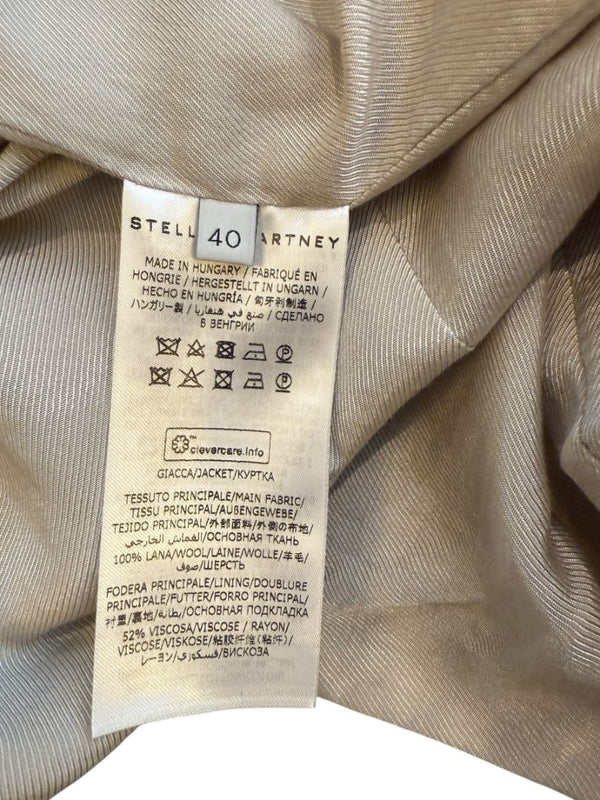 Stella McCartney Grey Wool Structured Blazer – Size IT 40