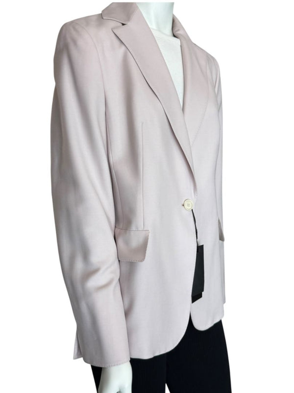 Akris Miles Blazer in Lily Pink Virgin Wool, Size 10 (IT 46) – NWT