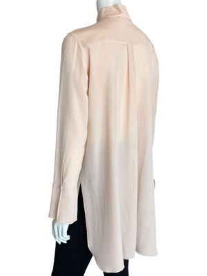 Chloé Soft Pink Silk High Neck Blouse – FR 40 (US 8)