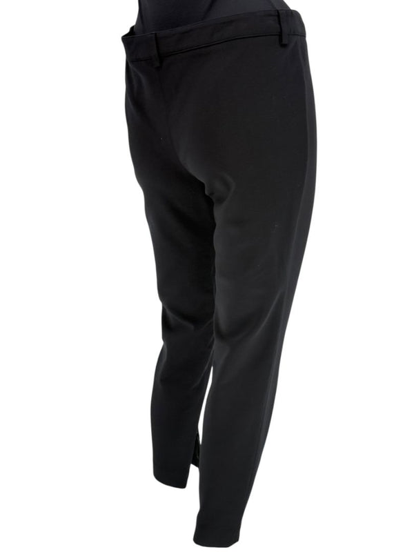 Alexander McQueen Black Wool-Cotton Blend Slim Pants with Ankle Zips – Size IT 46 (US 10)