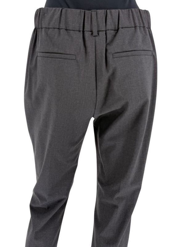 Brunello Cucinelli Charcoal Grey Wool-Blend Pants – Size IT 44 / US 8