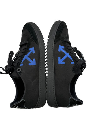 Off-White 2.0 Low Top Sneakers in Black & Blue Suede – Men’s Size 42 EU