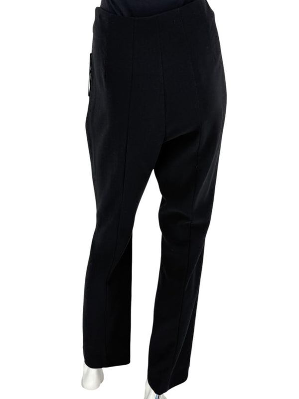 Akris Punto Black Cropped Pants with Velvet Side Stripe – Size US 8