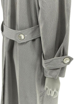 Pamella Roland Grey Cape Style Trench Jacket Double Breasted – Large