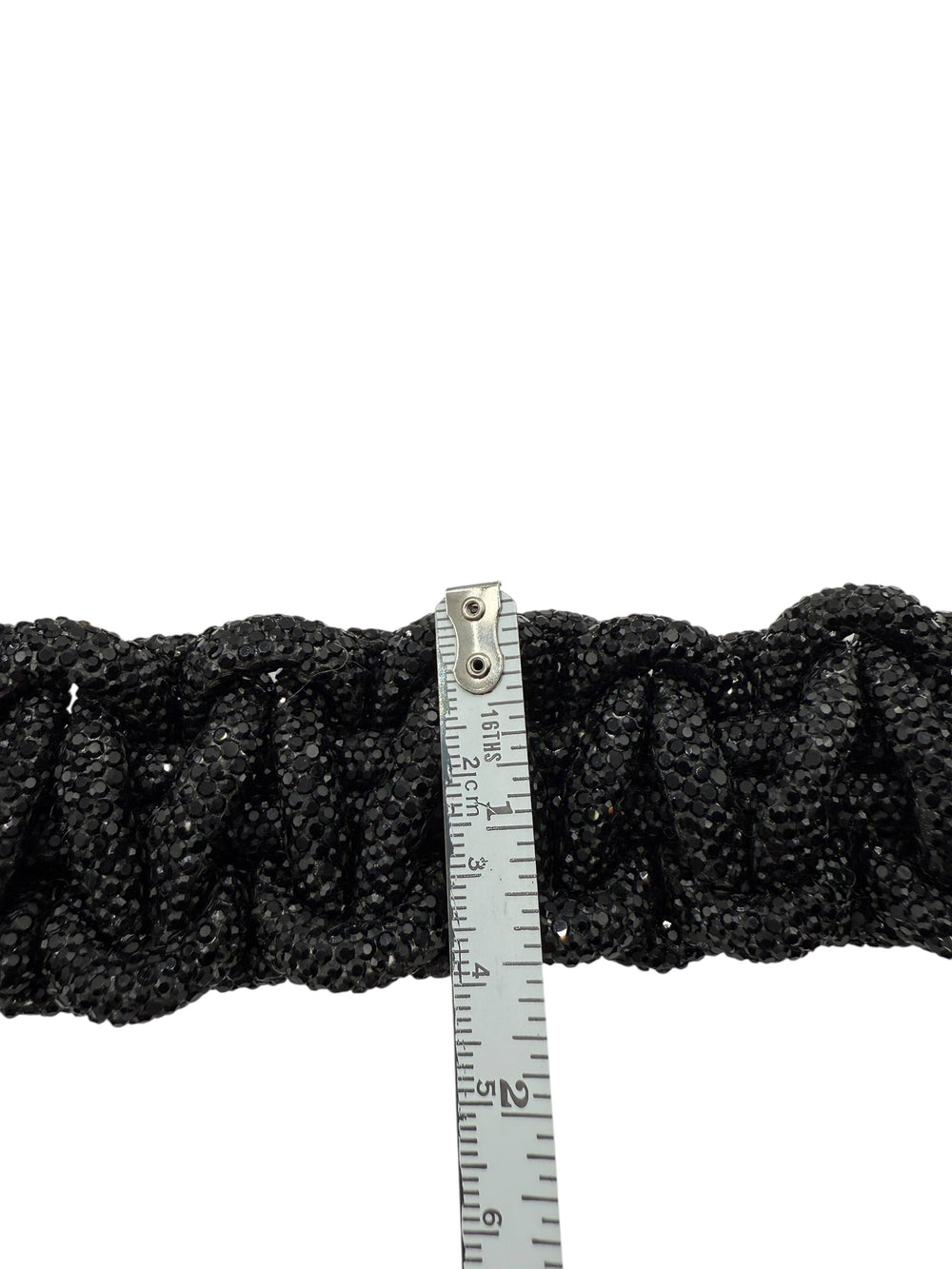 Black Glitter Macramé-Style Purse Strap – 2" Wide / 56" Long
